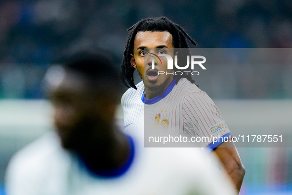 Jules Kounde' of France looks on during the UEFA Nations League 2024/25 League A Group 2 match between Italy and France at Stadio Giuseppe M...