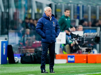 Didier Deschamps head coach of France looks on during the UEFA Nations League 2024/25 League A Group 2 match between Italy and France at Sta...