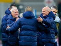 Didier Deschamps head coach of France celebrates the victory at the end of the UEFA Nations League 2024/25 League A Group 2 match between It...