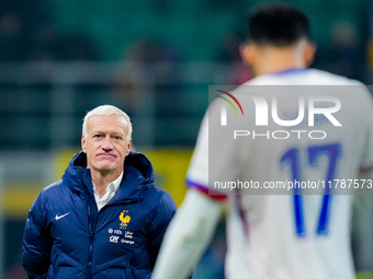 Didier Deschamps head coach of France looks on at the end of the UEFA Nations League 2024/25 League A Group 2 match between Italy and France...