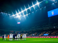 Players of France celebrate the victory at the end of the UEFA Nations League 2024/25 League A Group 2 match between Italy and France at Sta...