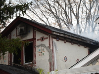 The FDNY responds to the scene in Queens Village, New York, United States, on November 17, 2024. One person is killed in a fire that affects...