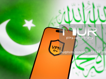 A VPN logo is seen in this illustration photo taken in Warsaw, Poland on 17 November, 2024. Pakistan's Council of Islamic Ideology (CII) has...