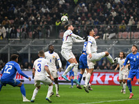 Adrien Rabiot of France plays during the Group A2 - UEFA Nations League 2024 match between Italy and France at Giuseppe Meazza San Siro Stad...