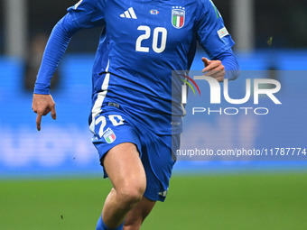 Andrea Cambiaso of Italy during the Group A2 - UEFA Nations League 2024 match between Italy and France in Milan, Italy, on November 17, 2024...