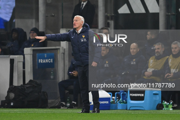 Head Coach Didier Claude Deschamps of France is present during the Group A2 - UEFA Nations League 2024 match between Italy and France at Giu...