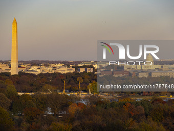 Panoramic view of Washington DC formally the District of Columbia and commonly known as Washington or D.C., the capital city and federal dis...