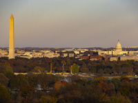 Panoramic view of Washington DC formally the District of Columbia and commonly known as Washington or D.C., the capital city and federal dis...