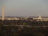 Panoramic view of Washington DC formally the District of Columbia and commonly known as Washington or D.C., the capital city and federal dis...