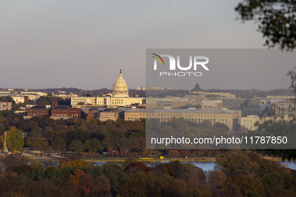 Panoramic view of Washington DC formally the District of Columbia and commonly known as Washington or D.C., the capital city and federal dis...