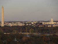 Panoramic view of Washington DC formally the District of Columbia and commonly known as Washington or D.C., the capital city and federal dis...