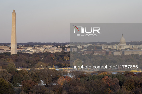 Panoramic view of Washington DC formally the District of Columbia and commonly known as Washington or D.C., the capital city and federal dis...