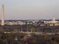 Panoramic view of Washington DC formally the District of Columbia and commonly known as Washington or D.C., the capital city and federal dis...