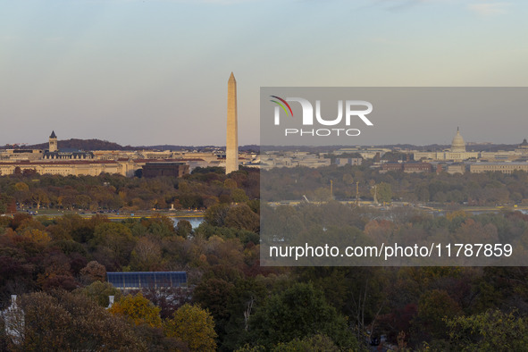 Panoramic view of Washington DC formally the District of Columbia and commonly known as Washington or D.C., the capital city and federal dis...