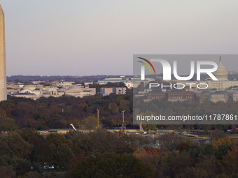 Panoramic view of Washington DC formally the District of Columbia and commonly known as Washington or D.C., the capital city and federal dis...