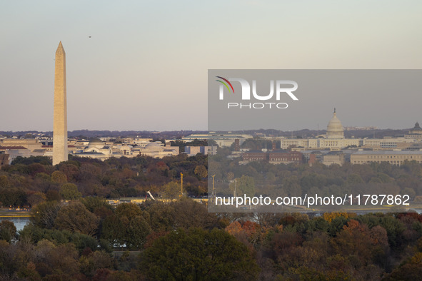 Panoramic view of Washington DC formally the District of Columbia and commonly known as Washington or D.C., the capital city and federal dis...