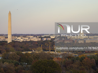 Panoramic view of Washington DC formally the District of Columbia and commonly known as Washington or D.C., the capital city and federal dis...