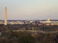 Panoramic view of Washington DC formally the District of Columbia and commonly known as Washington or D.C., the capital city and federal dis...