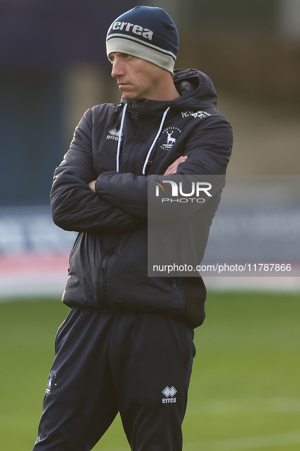 Hartlepool United first team coach Gavin Skelton is present during the Vanarama National League match between Hartlepool United and Eastleig...