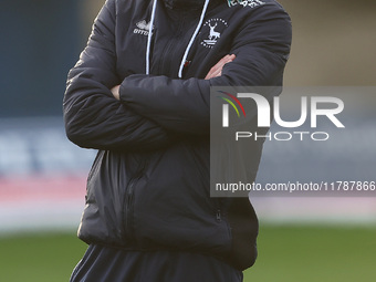 Hartlepool United first team coach Gavin Skelton is present during the Vanarama National League match between Hartlepool United and Eastleig...