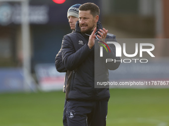 Hartlepool United's Head Coach Anthony Limbrick is present during the Vanarama National League match between Hartlepool United and Eastleigh...