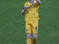 Jake Taylor of Eastleigh participates in the Vanarama National League match between Hartlepool United and Eastleigh at Victoria Park in Hart...