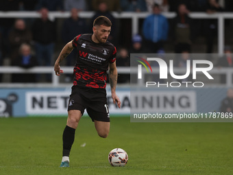 Luke Charman of Hartlepool United participates in the Vanarama National League match between Hartlepool United and Eastleigh at Victoria Par...