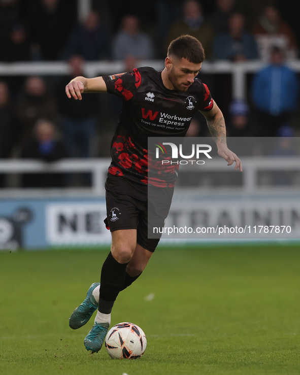 Luke Charman of Hartlepool United participates in the Vanarama National League match between Hartlepool United and Eastleigh at Victoria Par...