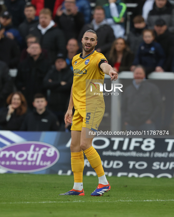 Luke Fernandez of Eastleigh participates in the Vanarama National League match between Hartlepool United and Eastleigh at Victoria Park in H...