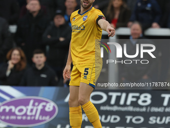 Luke Fernandez of Eastleigh participates in the Vanarama National League match between Hartlepool United and Eastleigh at Victoria Park in H...