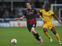 Daniel Dodds of Hartlepool United competes with Angel Waruih of Eastleigh during the Vanarama National League match between Hartlepool Unite...