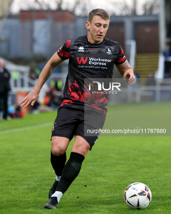 David Ferguson of Hartlepool United plays during the Vanarama National League match between Hartlepool United and Eastleigh at Victoria Park...