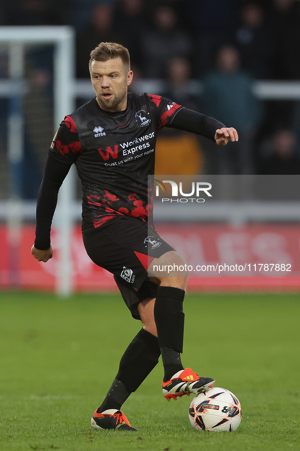 Nicky Featherstone plays during the Vanarama National League match between Hartlepool United and Eastleigh at Victoria Park in Hartlepool, U...