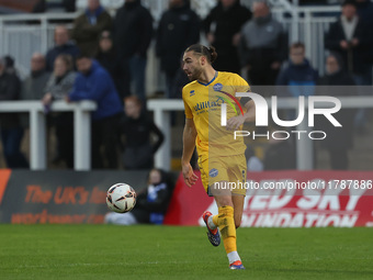 Luke Fernandez of Eastleigh is in action during the Vanarama National League match between Hartlepool United and Eastleigh at Victoria Park...