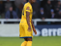 Angel Waruih of Eastleigh is in action during the Vanarama National League match between Hartlepool United and Eastleigh at Victoria Park in...