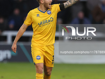 Jake Vokins of Eastleigh is in action during the Vanarama National League match between Hartlepool United and Eastleigh at Victoria Park in...