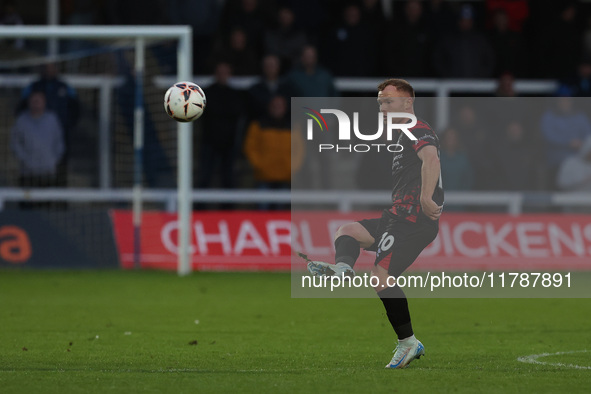 Adam Campbell of Hartlepool United plays during the Vanarama National League match between Hartlepool United and Eastleigh at Victoria Park...