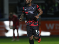 Kazenga LuaLua of Hartlepool United plays during the Vanarama National League match between Hartlepool United and Eastleigh at Victoria Park...