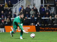 Joe McDonnell of Eastleigh plays during the Vanarama National League match between Hartlepool United and Eastleigh at Victoria Park in Hartl...