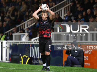 David Ferguson of Hartlepool United plays during the Vanarama National League match between Hartlepool United and Eastleigh at Victoria Park...