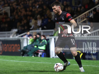 Luke Charman of Hartlepool United is in action during the Vanarama National League match between Hartlepool United and Eastleigh at Victoria...