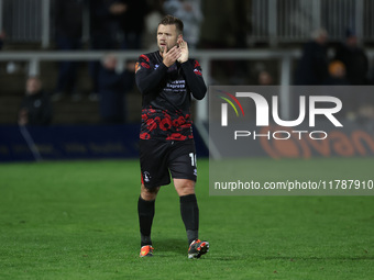 Nicky Featherstone of Hartlepool United applauds the fans after the Vanarama National League match between Hartlepool United and Eastleigh a...