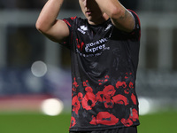 David Ferguson of Hartlepool United applauds the fans after the Vanarama National League match between Hartlepool United and Eastleigh at Vi...