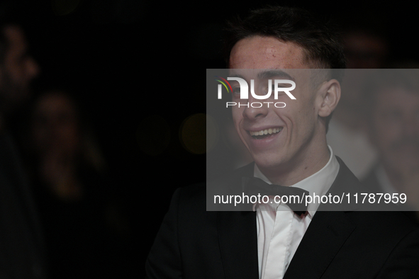 Pedro Acosta (31) of Spain and Red Bull Gasgas Tech3 on the red carpet before the MotoGP Awards after the Motul Solidarity Grand Prix of Bar...