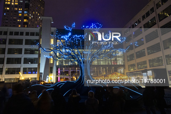 The GLOW light festival in the Dutch city of Eindhoven. GLOW is a light art festival, held annually every November, with art and design appl...