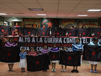 Women and girls from the displaced Otomi community hold a political and cultural event at the House of Indigenous Peoples and Communities (y...