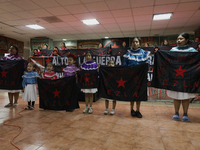 Women and girls from the displaced Otomi community hold a political and cultural event at the House of Indigenous Peoples and Communities (y...