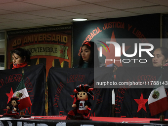 Women from the displaced Otomi community hold a political and cultural event at the House of Indigenous Peoples and Communities (ya nghu ya...