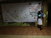 Women from the displaced Otomi community hold a political and cultural event at the House of Indigenous Peoples and Communities (ya nghu ya...