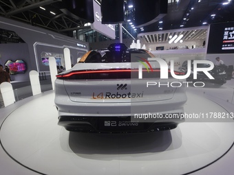 An IM L4 driverless Robotaxi is at the Guangzhou Auto Show in Zhuhai, Guangzhou province, China, on November 15, 2024. (